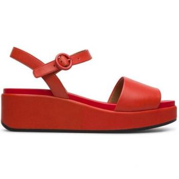 Sandalias de mujer Camper Misia en piel color rojo