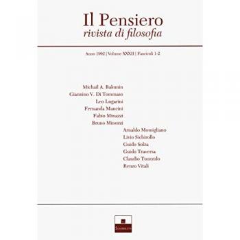 Il pensiero. Rivista di filosofia (1992). Vol. 32/1-2