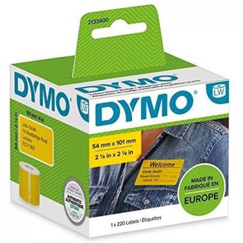 DYMO LabelWriter Colored Shipping/Name Badge Labels, 54mm x 101mm, 1 Roll of 220 Labels, Product Number 2133400
