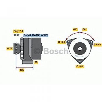 Bosch 0 986 040 260 28V Alternator