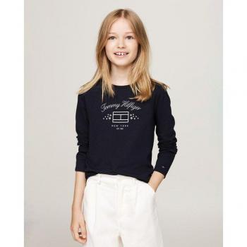 Camiseta de Niña Tommy Hilfiger Long Sleeve Neck