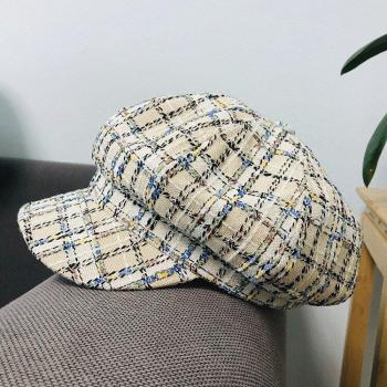 Gorra newsboy de algodón para clima frío