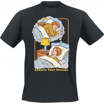 Steven Rhodes Funshirts T-Shirt „Erreiche deine Träume“ – Herren, Schwarz, von S bis 4XL