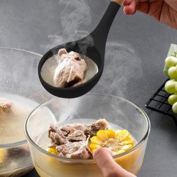 Comfort Grip Silicone Ladle with Wood Handle