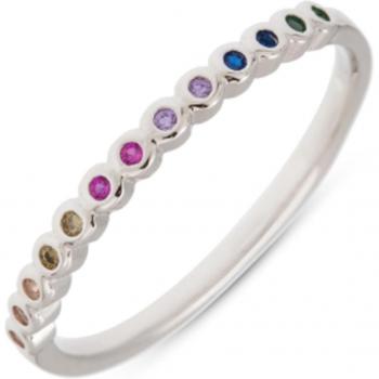 Elegant Sissi Rhodium Silver Ring 2mm