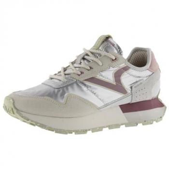 Baskets Victoria WING Sport Chic Argenté semelle dentée