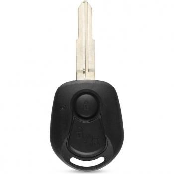 KEYYOU – Coque de clé vierge 2 boutons pour SsangYong Actyon Kyron Rexton, lame non coupée