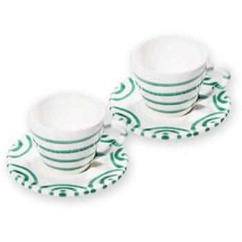 Set Tazze Gmundner Espresso Verde Fiammato 2 Persone