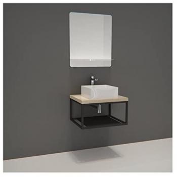 Mueble sencillo Will con lavabo y espejo para baño