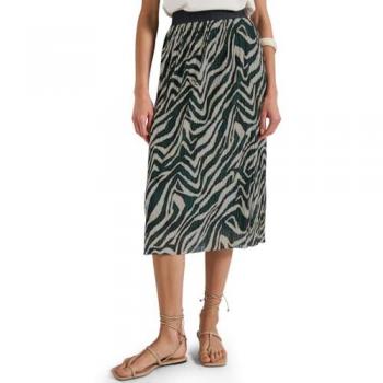 Maxirock STREET ONE – Damen, Gr. 40, grün (pine grove), Stoff: 94 % Polyester / 6 % Elasthan, Futter: 100 % Viskose, wadenlang, elastischer Bund