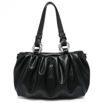 JFY Black Pleated Hobo Shoulder Bag – Women’s Edition
