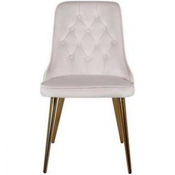 Duo de chaises Velvet Deluxe Beige-laiton