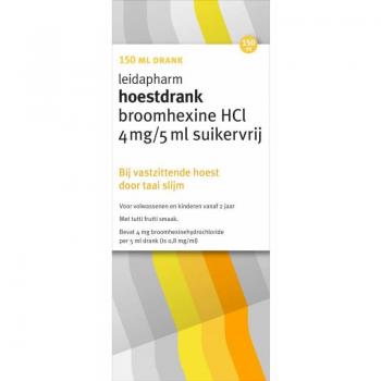 Hoestdrank zonder suiker, met Broomhexine HCI 4mg/5ml