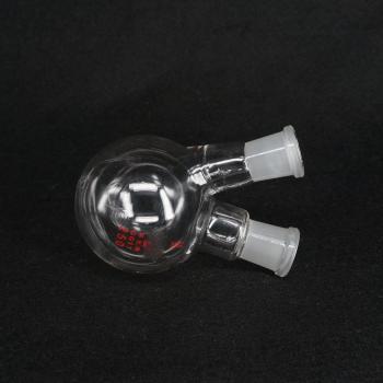 Matraz Redondo 250 ml – 2 Cuellos, Junta Central, Vidrio de Laboratorio