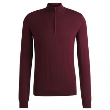 Hugo Pullover San Quirin-M 50474175 Dunkelrot Regular Fit S Herren