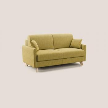 Edgar Convertible Sofá-Cama en Tela Felis, 180 cm (140×197) – Amarillo