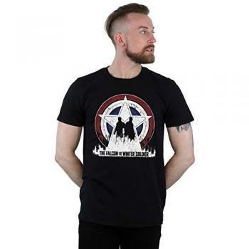 T-shirt Marvel Silhouettes des Héros Falcon et Soldat de l'Hiver