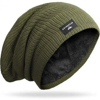Grin&Bear Unisex Long Slouch Beanie Teddyfleece M10