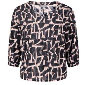 Betty & Co Damen Bluse mit Print, Größe 38, braun