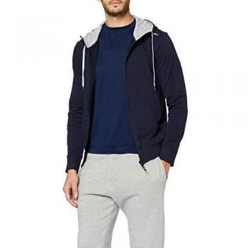 CMP Herren Hoodie mit Reißverschluss, Stretch-Baumwollstoff, Navy, Größe 46