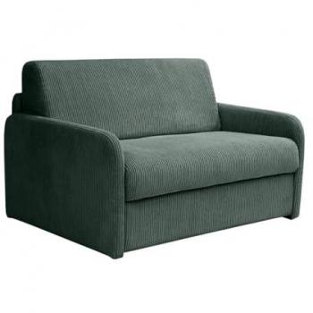 Fauteuil convertible en velours côtelé vert