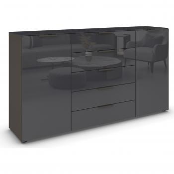 Rauch Kommode „Flipp“ – 2‑Türen, 5 Schubladen, Soft‑Close, Glasoberboden, 180 cm breit