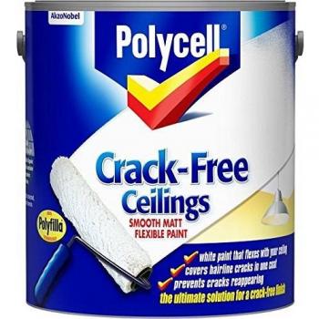 Polycell PLCCFCSM25L Crack-Free Ceilings Smooth Matt 2.5 litre
