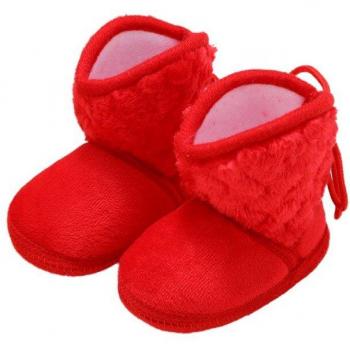 Warm Solid Color Baby Boots 0-18M