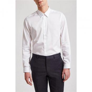 Ted Baker White Regular Fit Long Sleeve Shirt for Men, Size 15.5