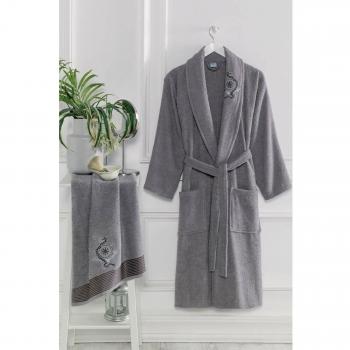 Peignoir de bain homme, coton biologique + serviette