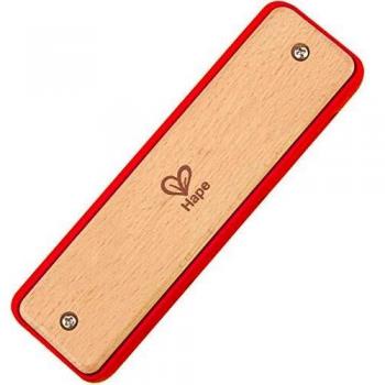 Hape Harmonica Red x x cm Wooden Musical Instrument Toy for ages 3 and up E0616 4.4 14.5 2.6