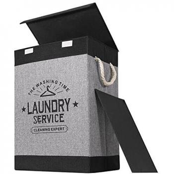 Storage Clothes Toys in Bedroom, Bathroom Laundry Basket with Lid