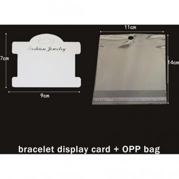 Lot de 30 cartes d'exposition avec sacs transparents pour colliers