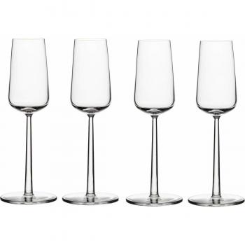 Iittala Essence 4 Champagnergläser, Glas, Transparent, 8.2 x 8.2 x 23 cm