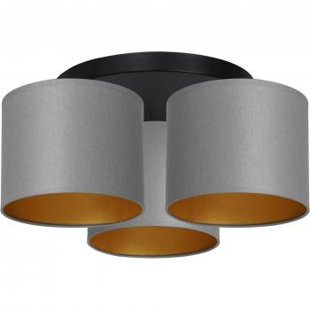 Luminex Soho Ceiling Lamp 3-Bulb Grey/Gold