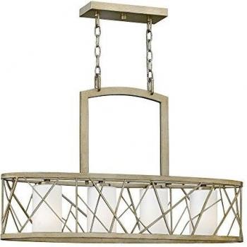 Elstead Lighting, Kronleuchter, Nest Kronleuchter E27 4-fach 52cm Blattsilber (E27)