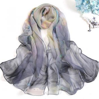 Georgette Thin Scarf with Sunscreen