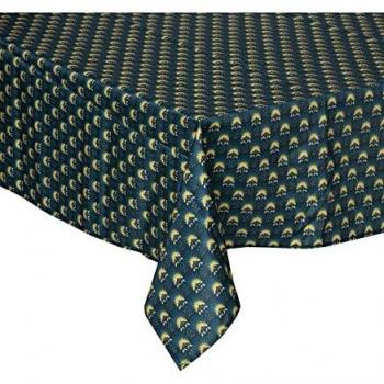 Nappe anti-tache Palmita bleu canard 140x240 cm