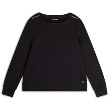Donna Felpa Freddy Girocollo Viscosa Allover Animalier Black XL