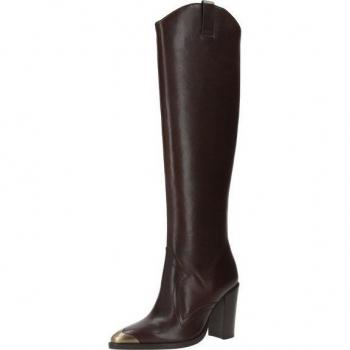Bronx Stivale New Americano Marrone Scuro e Oro