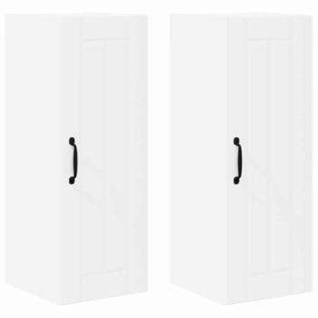 Armoires cuisine étagées blanches 30x31x80 cm – 2 unités