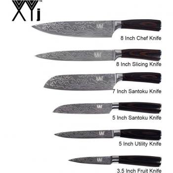 XYj couteaux de cuisine en acier inoxydable
