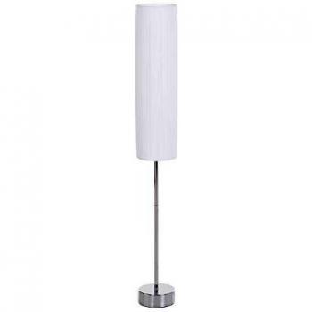 Lámpara de Pie Moderna Homcom E27 40W Pulsador Base Acero Inoxidable