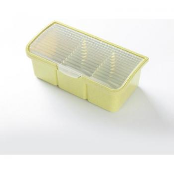 Condiment Cube: 4‑Slot Seasoning Container + Spoon