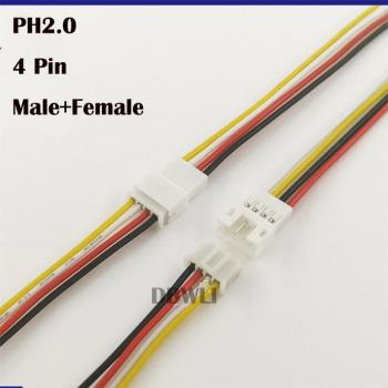 Micro PH2 JST 2.0mm Male and Female Plug Connector Set with 100mm Wires