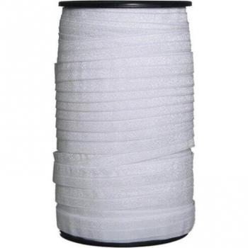 5/8 Inch White Fold Over Elastic, 100 Yard Roll, High Elasticity for Headbands
