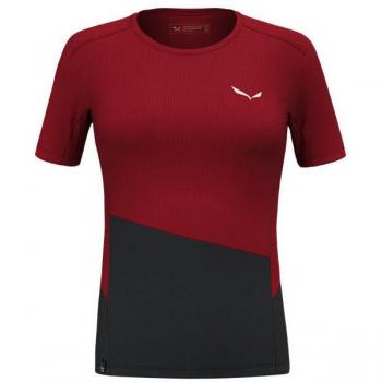 Salewa Puez Sporty Dry Damen T-Shirt rot/schwarz
