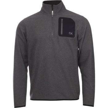Calvin Klein Golf Fleecejacke Anthrazit 1/2-Zip