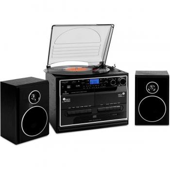 Auna 388-BT Platenspeler met Cassette en Bluetooth-connectiviteit