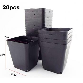 Mini Pot Carré Noir Succulent
